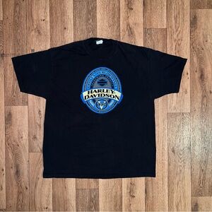 Harley-Davidson Black Tee with Blue Emblem